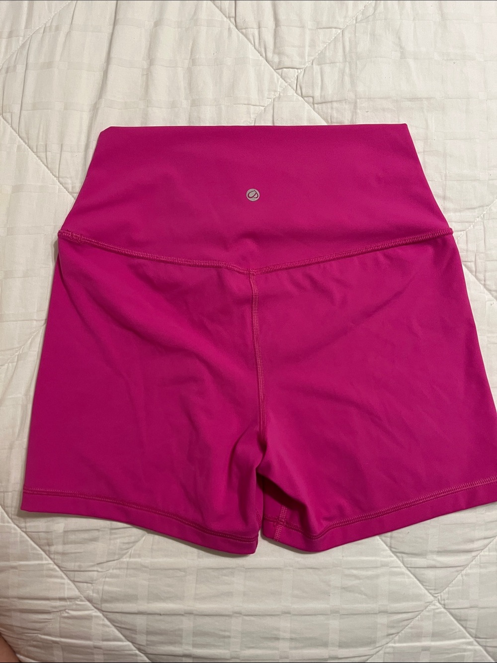 CRZ YOGA Hot Pink Biker Shorts 4” Size SMALL